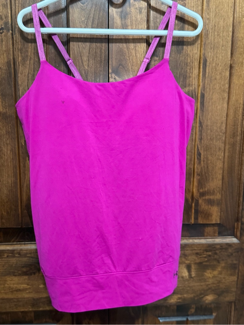 Under Armour Hot Pink Athletic Tank with Built-In Shelf Bra